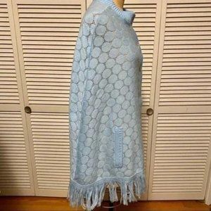 Pretty vintage 60's shawl/poncho in baby blue